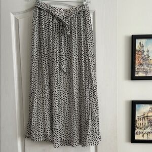 Joie Black and White Polka Dot Maxi Skirt